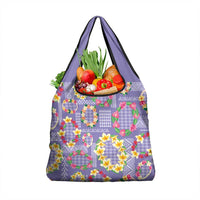 Hawaiian Leis Grocery Bag Kakau Tattoos and Palaka Pastel Purple Color LT03 1-pack One Size Purple - Polynesian Pride