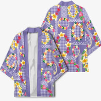 Hawaiian Leis Kimono Kakau Tattoos and Palaka Pastel Purple Color LT03 - Polynesian Pride