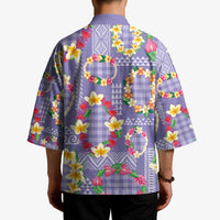 Hawaiian Leis Kimono Kakau Tattoos and Palaka Pastel Purple Color LT03 - Polynesian Pride