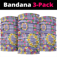 Hawaiian Leis Neck Gaiter Kakau Tattoos and Palaka Pastel Purple Color LT03 package One Size: 25*50cm Purple - Polynesian Pride