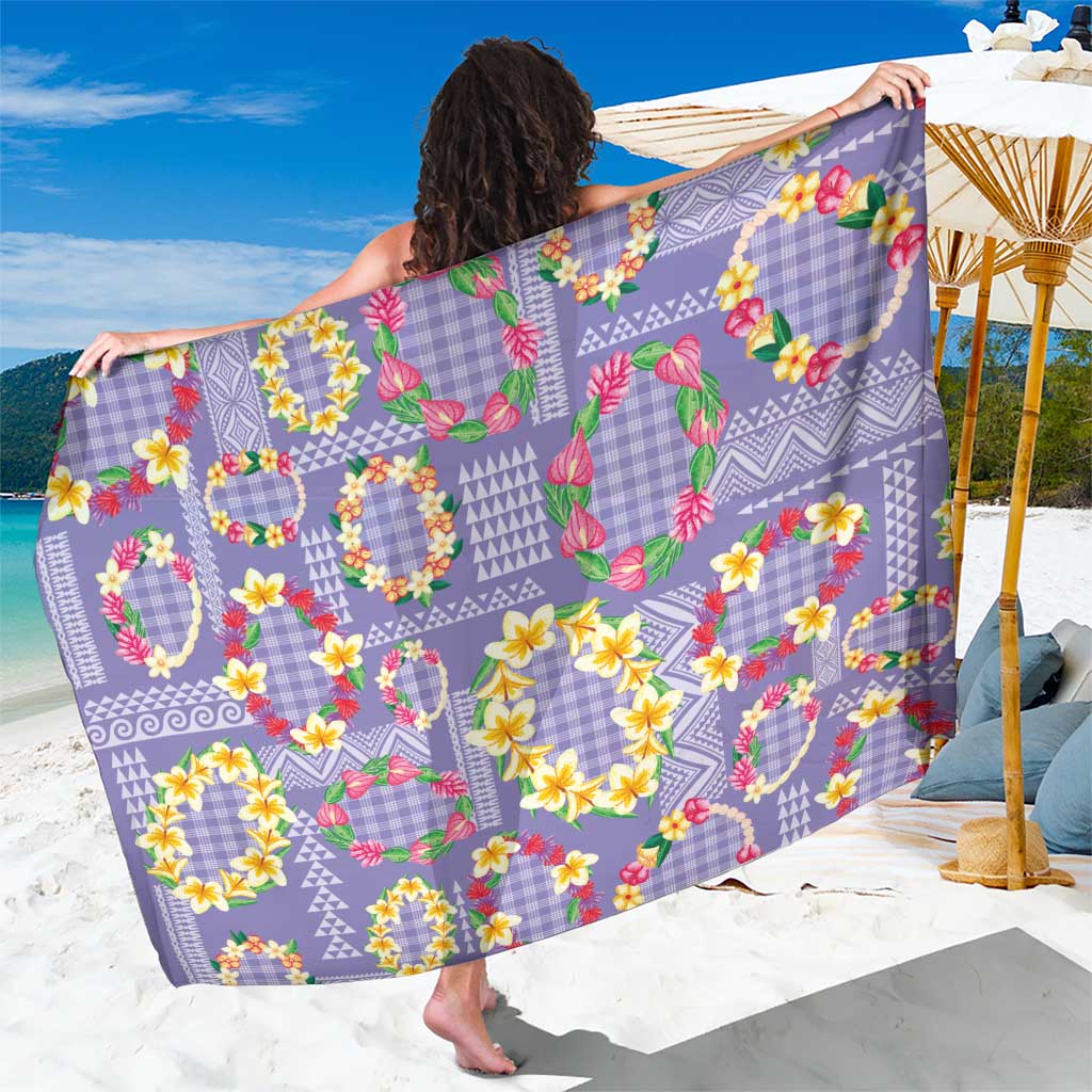 Hawaiian Leis Sarong Kakau Tattoos and Palaka Pastel Purple Color LT03 One Size 44 x 66 inches Purple - Polynesian Pride