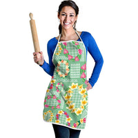 Hawaiian Leis Apron Kakau Tattoos and Palaka Pastel Green Color LT03 - Polynesian Pride