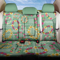 Hawaiian Leis Back Car Seat Cover Kakau Tattoos and Palaka Pastel Green Color LT03 One Size Green - Polynesian Pride