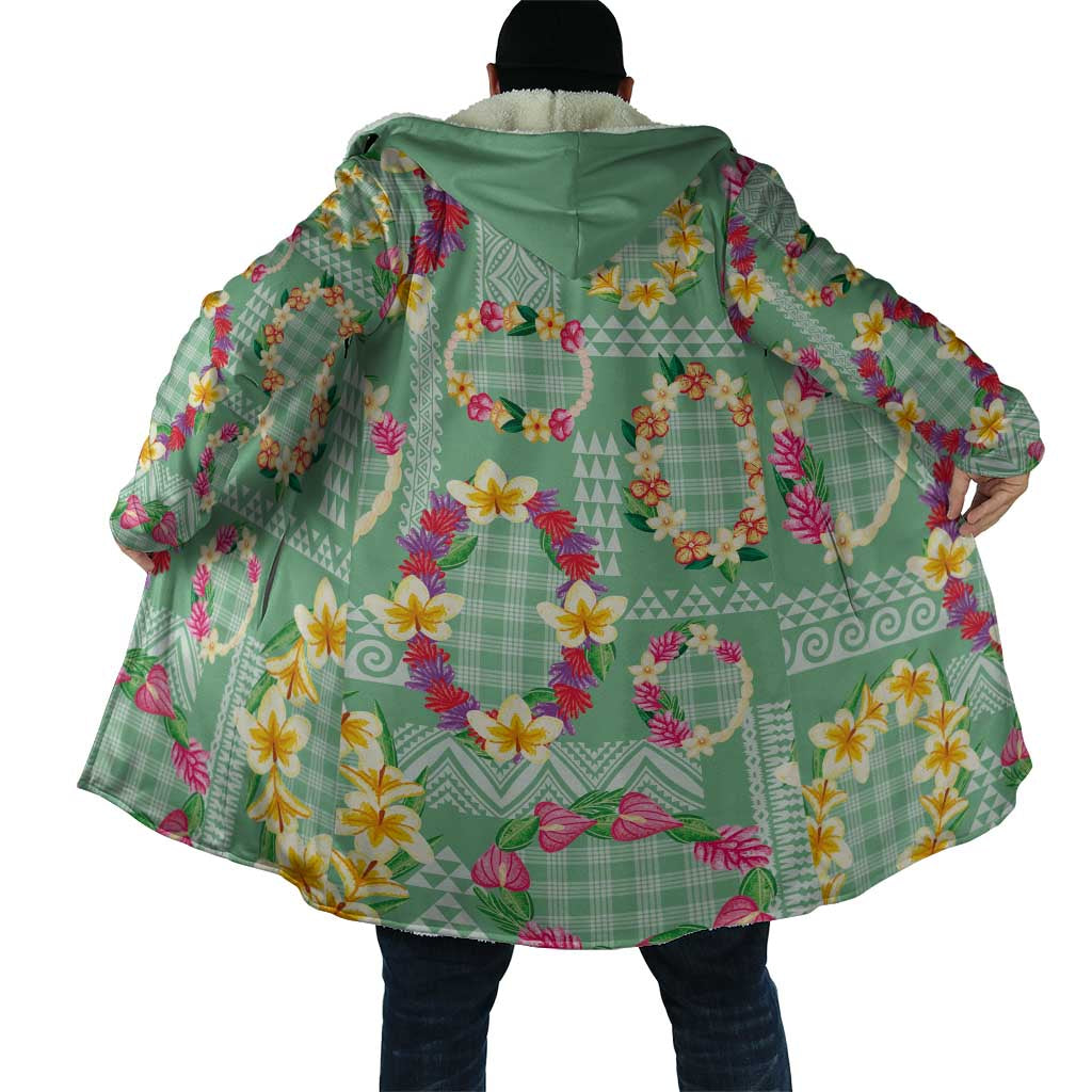 Hawaiian Leis Cloak Kakau Tattoos and Palaka Pastel Green Color LT03 - Polynesian Pride