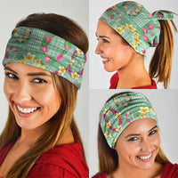 Hawaiian Leis Neck Gaiter Kakau Tattoos and Palaka Pastel Green Color LT03 - Polynesian Pride