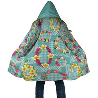Hawaiian Leis Cloak Kakau Tattoos and Palaka Pastel Teal Color LT03 Unisex Teal - Polynesian Pride