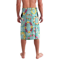 Hawaiian Leis Lavalava Kakau Tattoos and Palaka Pastel Teal Color LT03 - Polynesian Pride