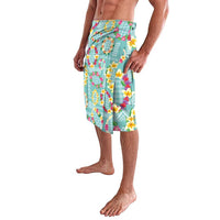Hawaiian Leis Lavalava Kakau Tattoos and Palaka Pastel Teal Color LT03 - Polynesian Pride