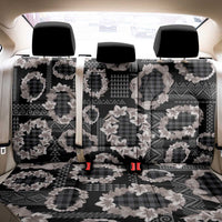 Hawaiian Leis Back Car Seat Cover Kakau Tattoos and Palaka Pastel Grayscale LT03 - Polynesian Pride