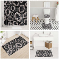Hawaiian Leis Bathroom Set Kakau Tattoos and Palaka Pastel Grayscale LT03 - Polynesian Pride