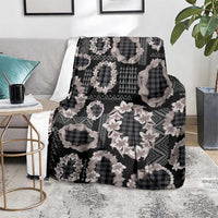 Hawaiian Leis Blanket Kakau Tattoos and Palaka Pastel Grayscale LT03 - Polynesian Pride