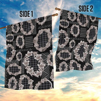 Hawaiian Leis Garden Flag Kakau Tattoos and Palaka Pastel Grayscale LT03 - Polynesian Pride