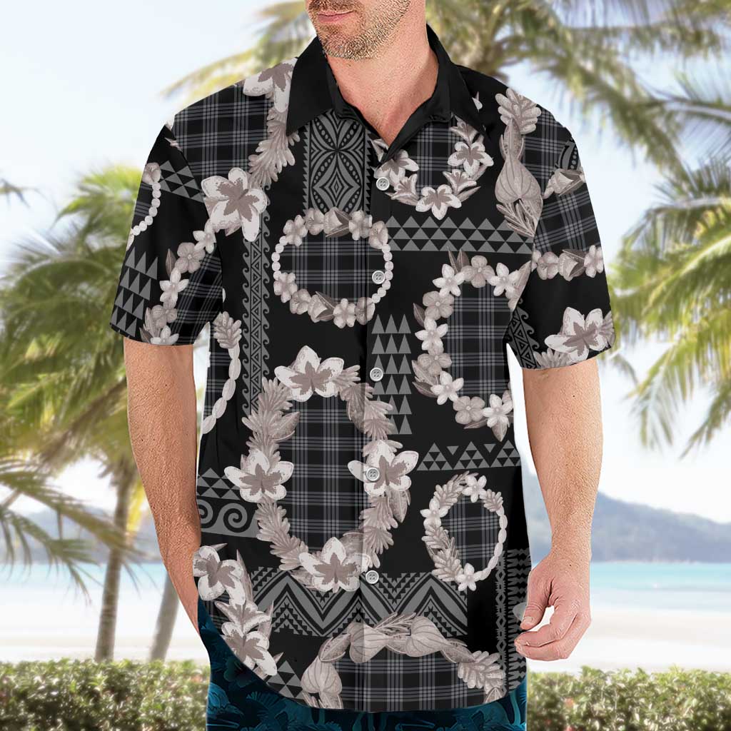 Hawaiian Leis Hawaiian Shirt Kakau Tattoos and Palaka Pastel Grayscale LT03 - Polynesian Pride