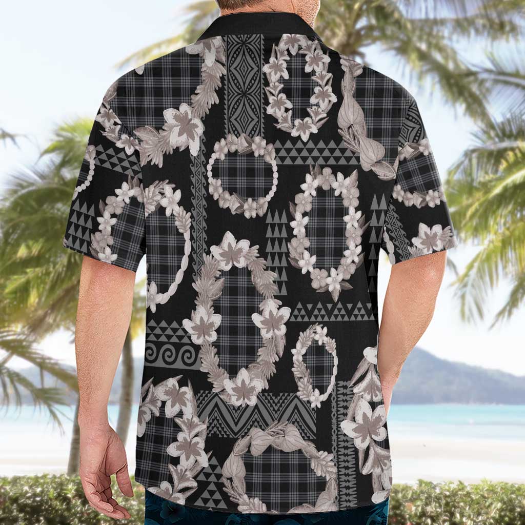 Hawaiian Leis Hawaiian Shirt Kakau Tattoos and Palaka Pastel Grayscale LT03 - Polynesian Pride