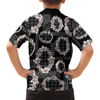 Hawaiian Leis Hawaiian Shirt Kakau Tattoos and Palaka Pastel Grayscale LT03 - Polynesian Pride