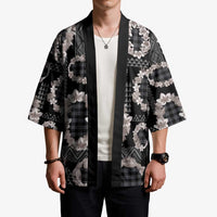 Hawaiian Leis Kimono Kakau Tattoos and Palaka Pastel Grayscale LT03 - Polynesian Pride