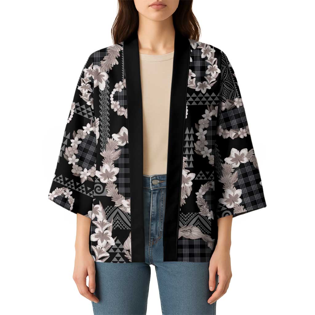 Hawaiian Leis Kimono Kakau Tattoos and Palaka Pastel Grayscale LT03 - Polynesian Pride