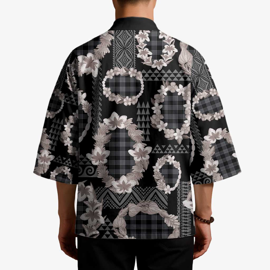 Hawaiian Leis Kimono Kakau Tattoos and Palaka Pastel Grayscale LT03 - Polynesian Pride