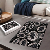 Hawaiian Leis Puzzle Kakau Tattoos and Palaka Pastel Grayscale LT03 - Polynesian Pride
