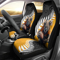 New Zealand and Australia Rugby Car Seat Cover Koala and Maori Warrior Together