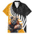 New Zealand and Australia Rugby Family Matching Off Shoulder Short Dress and Hawaiian Shirt Koala and Maori Warrior Together