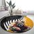 New Zealand and Australia Rugby Round Carpet Koala and Maori Warrior Together