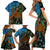 Fiji and Australia Family Matching Short Sleeve Bodycon Dress and Hawaiian Shirt Palm Tree and Abogirinal Emu