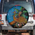 Fiji and Australia Spare Tire Cover Palm Tree and Abogirinal Emu