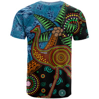Fiji and Australia T Shirt Palm Tree and Abogirinal Emu