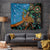 Fiji and Australia Tapestry Palm Tree and Abogirinal Emu