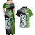 New Zealand Koru Natural Couples Matching Off Shoulder Maxi Dress and Hawaiian Shirt Manaia and Silver Fern Maori Pattern