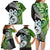 New Zealand Koru Natural Family Matching Long Sleeve Bodycon Dress and Hawaiian Shirt Manaia and Silver Fern Maori Pattern