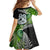 New Zealand Koru Natural Family Matching Off Shoulder Short Dress and Hawaiian Shirt Manaia and Silver Fern Maori Pattern