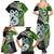 New Zealand Koru Natural Family Matching Summer Maxi Dress and Hawaiian Shirt Manaia and Silver Fern Maori Pattern