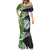 New Zealand Koru Natural Mermaid Dress Manaia and Silver Fern Maori Pattern