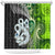 New Zealand Koru Natural Shower Curtain Manaia and Silver Fern Maori Pattern