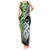 New Zealand Koru Natural Tank Maxi Dress Manaia and Silver Fern Maori Pattern