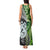 New Zealand Koru Natural Tank Maxi Dress Manaia and Silver Fern Maori Pattern