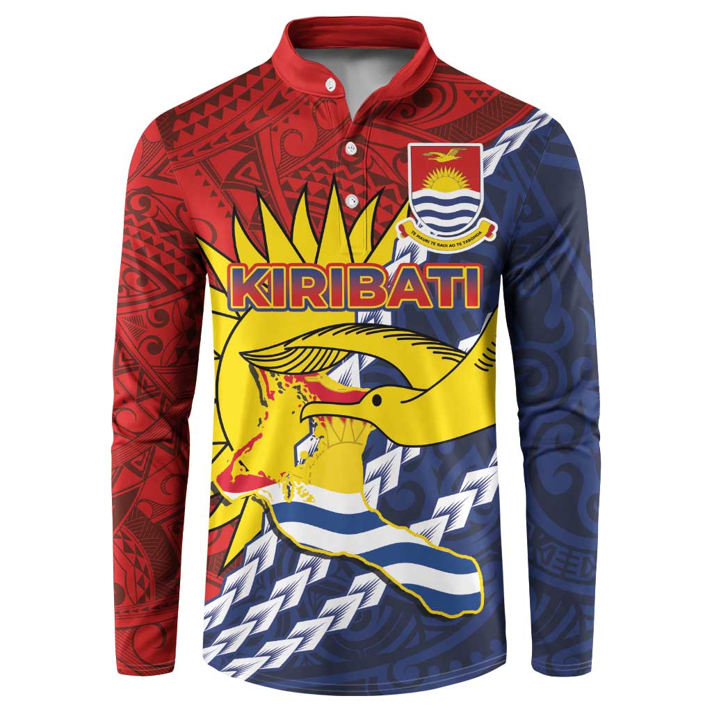 Kiribati Independence Day Button Sweatshirt Polynesian and Melanesian Art Tattoo