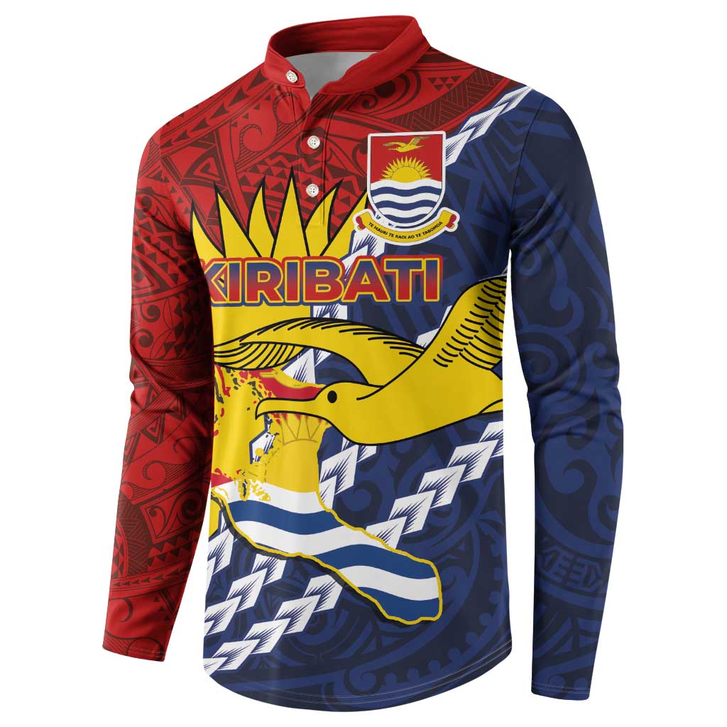 Kiribati Independence Day Button Sweatshirt Polynesian and Melanesian Art Tattoo