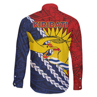 Kiribati Independence Day Family Matching Off Shoulder Maxi Dress and Hawaiian Shirt Polynesian and Melanesian Art Tattoo