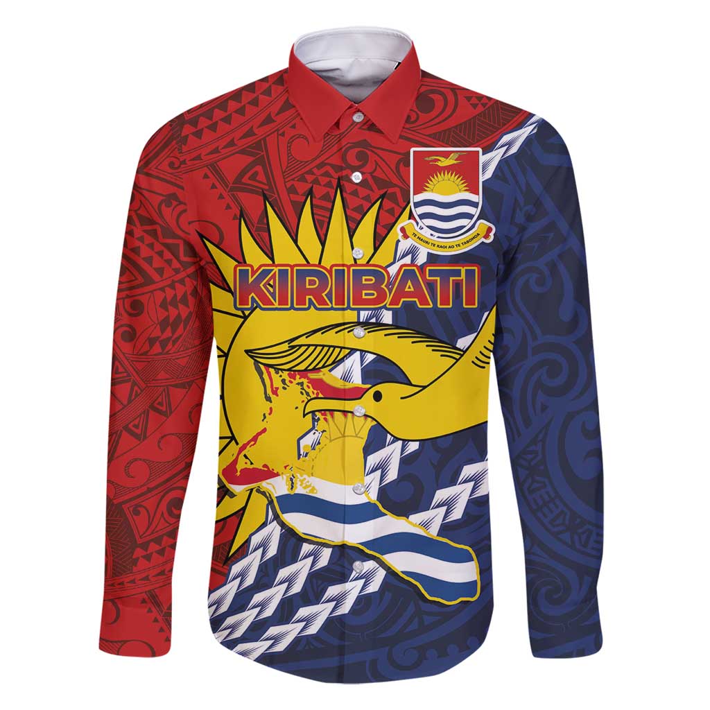 Kiribati Independence Day Family Matching Summer Maxi Dress and Hawaiian Shirt Polynesian and Melanesian Art Tattoo