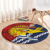 Kiribati Independence Day Round Carpet Polynesian and Melanesian Art Tattoo