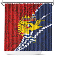 Kiribati Independence Day Shower Curtain Polynesian and Melanesian Art Tattoo