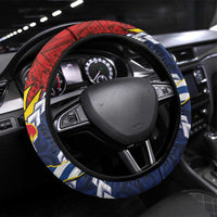 Kiribati Independence Day Steering Wheel Cover Polynesian and Melanesian Art Tattoo