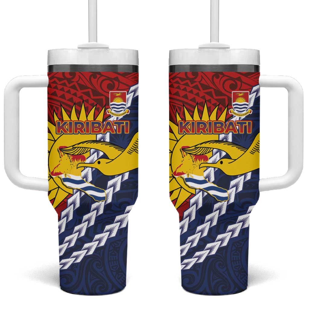 Kiribati Independence Day Tumbler With Handle Polynesian and Melanesian Art Tattoo