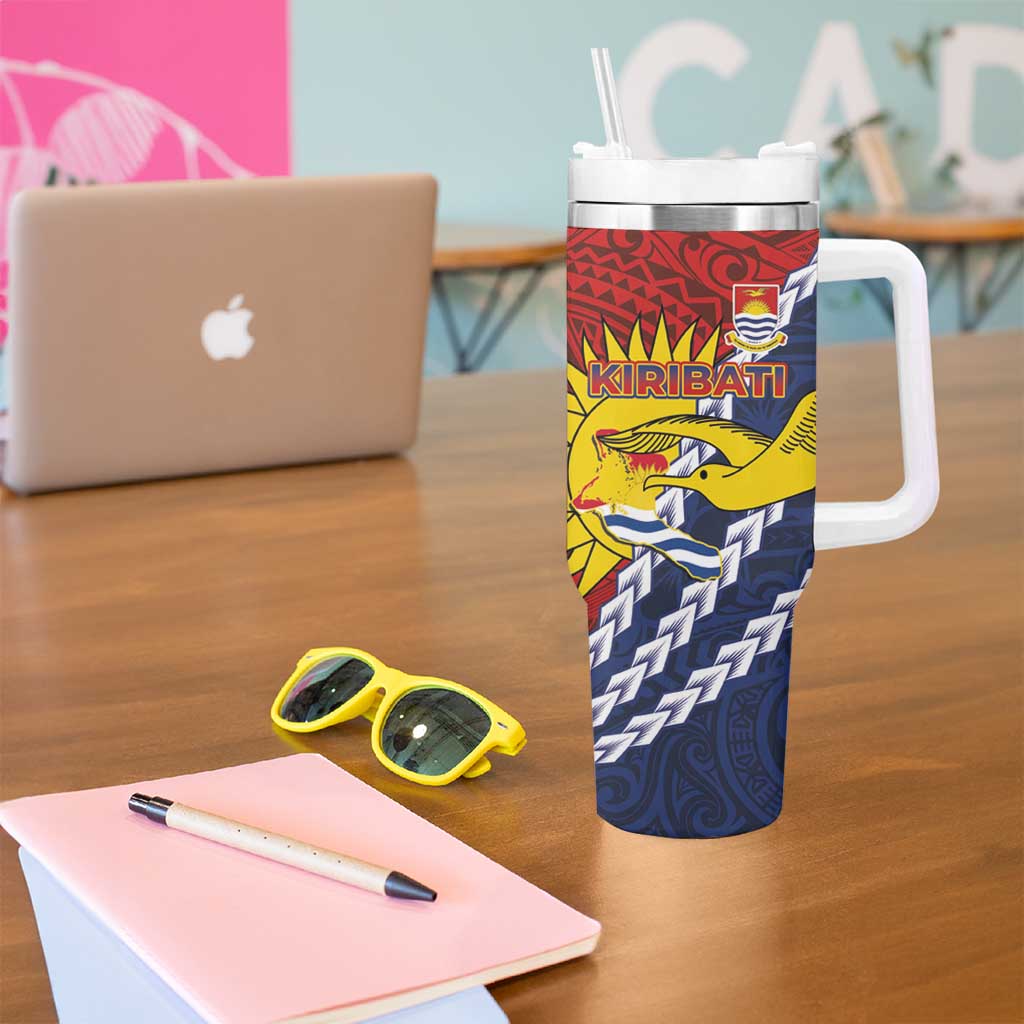 Kiribati Independence Day Tumbler With Handle Polynesian and Melanesian Art Tattoo
