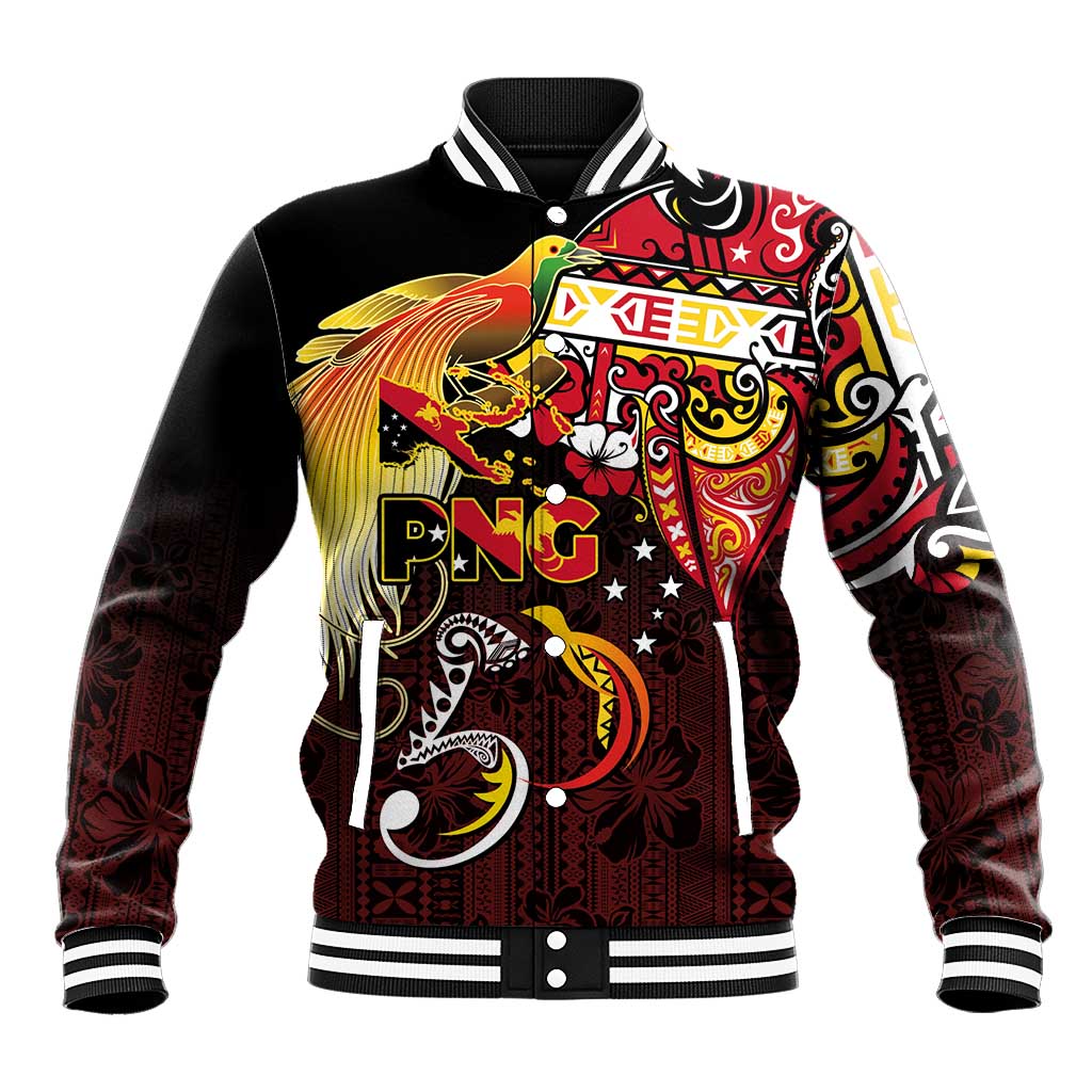 Papua New Guinea 2025 Baseball Jacket 50th Independence Day Anniversary LT03 Unisex Red - Polynesian Pride