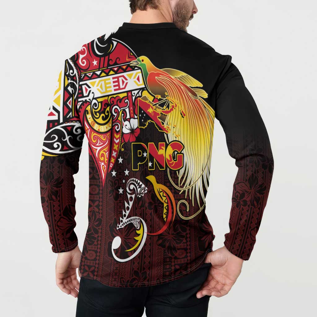 Papua New Guinea 2025 Button Sweatshirt 50th Independence Day Anniversary LT03 - Polynesian Pride