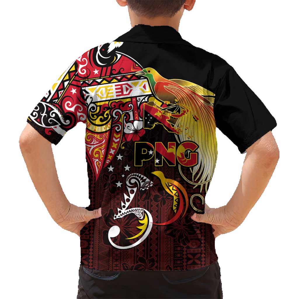 Papua New Guinea 2025 Family Matching Tank Maxi Dress and Hawaiian Shirt 50th Independence Day Anniversary